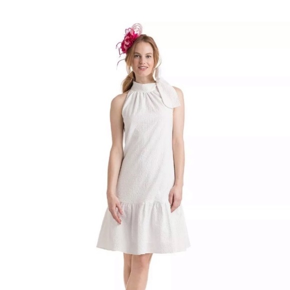 Vineyard Vines Dresses & Skirts - Vineyard Vines Seersucker Flounce Tie Dress xs new